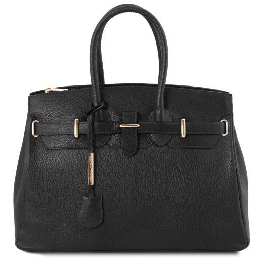 TL BAG - Handtasche aus Leder für Damen mit goldfarbenen Beschläge